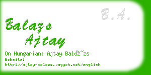 balazs ajtay business card